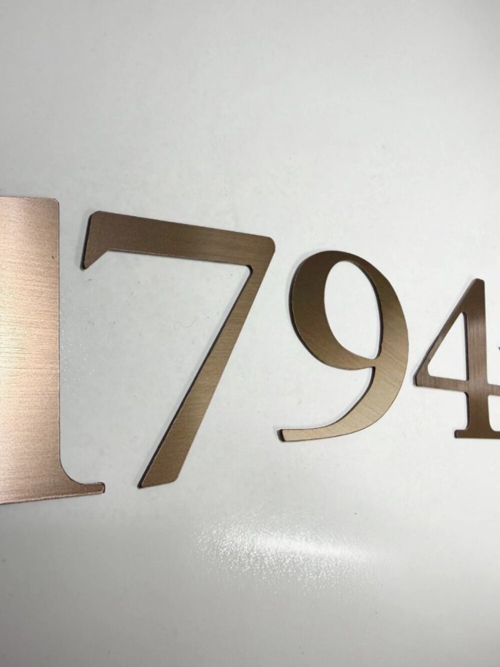 BRUSHED COPPER Raised Plastic 1794 Letters Inserts for Toyota Tundra Tailgate